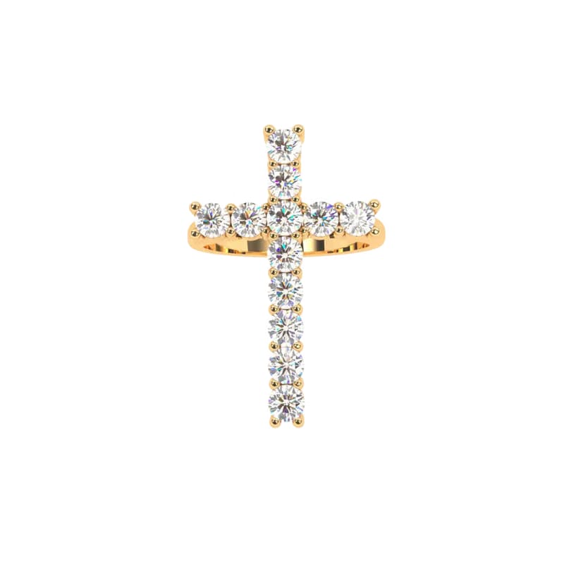 CRUCIFIX BAND GOLD