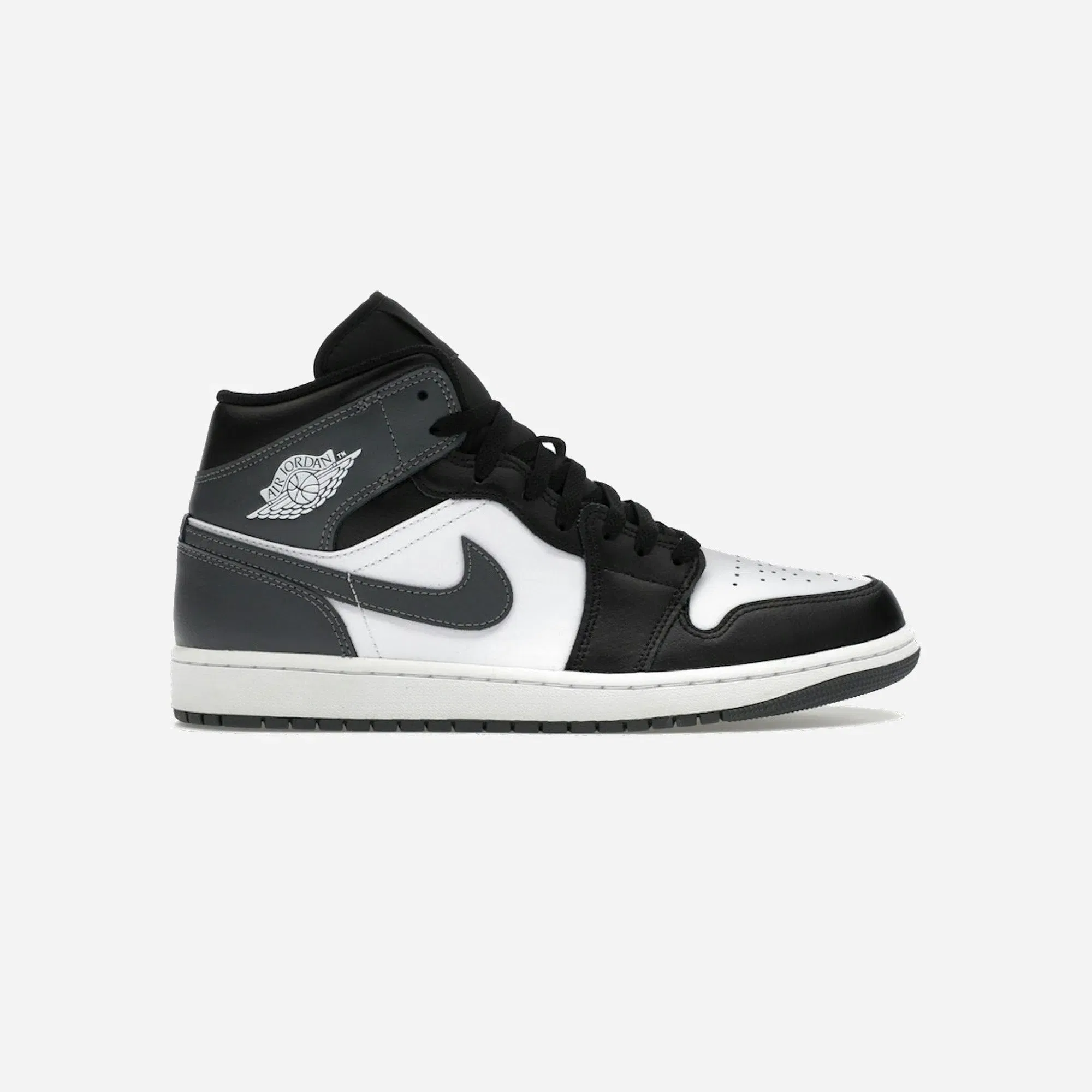 Jordan 1 Mid Black White Iron Grey