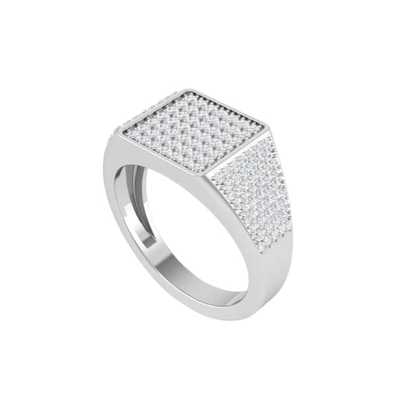 SQUARE SEAL RING SILVER