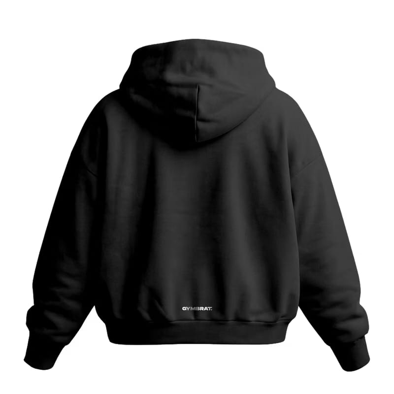 Gymbrat Athleisure Lifting Club Front Black Oversized Hoodie