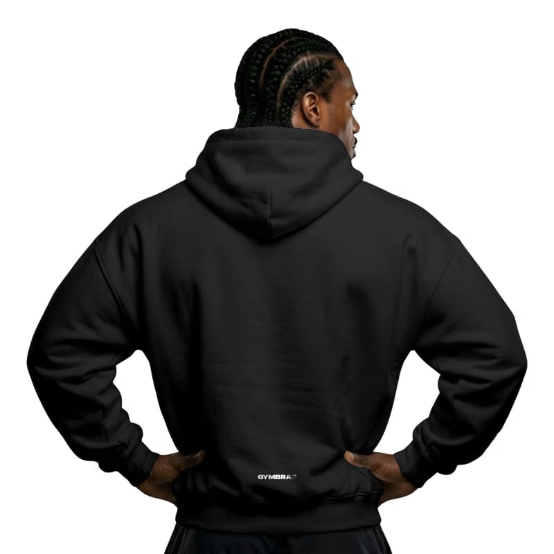 Gymbrat Athleisure Lifting Club Front Black Oversized Hoodie