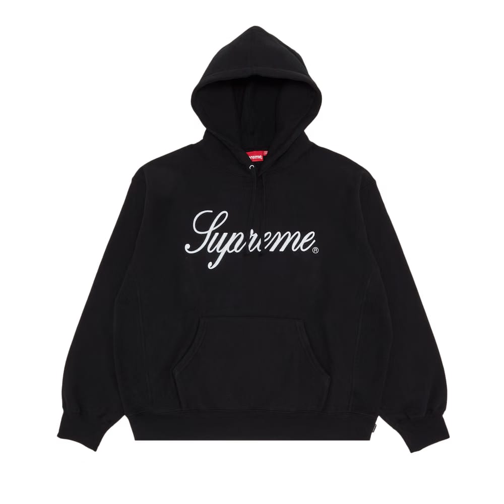 Supreme Raised Script Hoodie Black