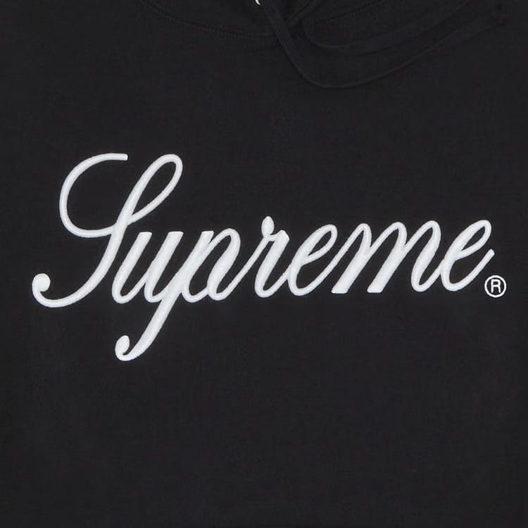 Supreme Raised Script Hoodie Black