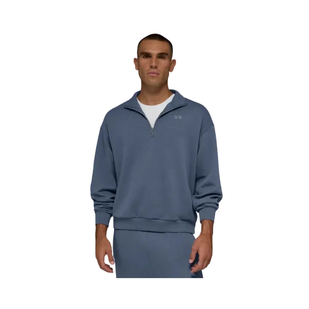 Alo Accolade 1/4 Zip Pullover Bluestone