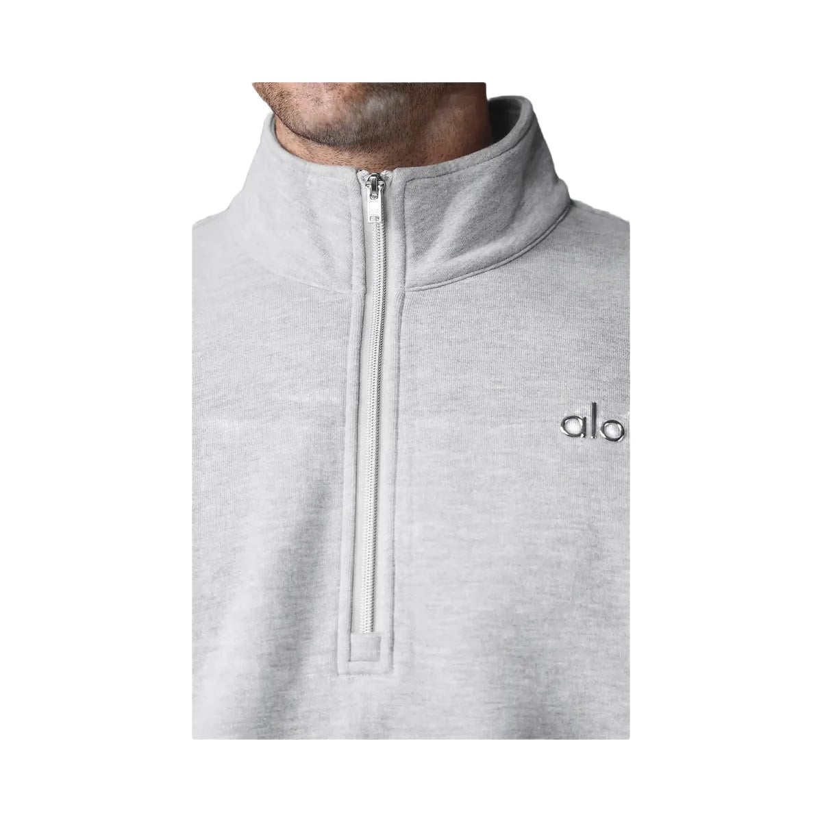 Alo Accolade 1/4 Zip Pullover Athletic Heather Grey