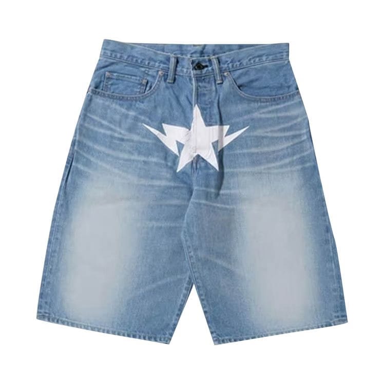 BAPE Twin Sta Denim Shorts Indigo