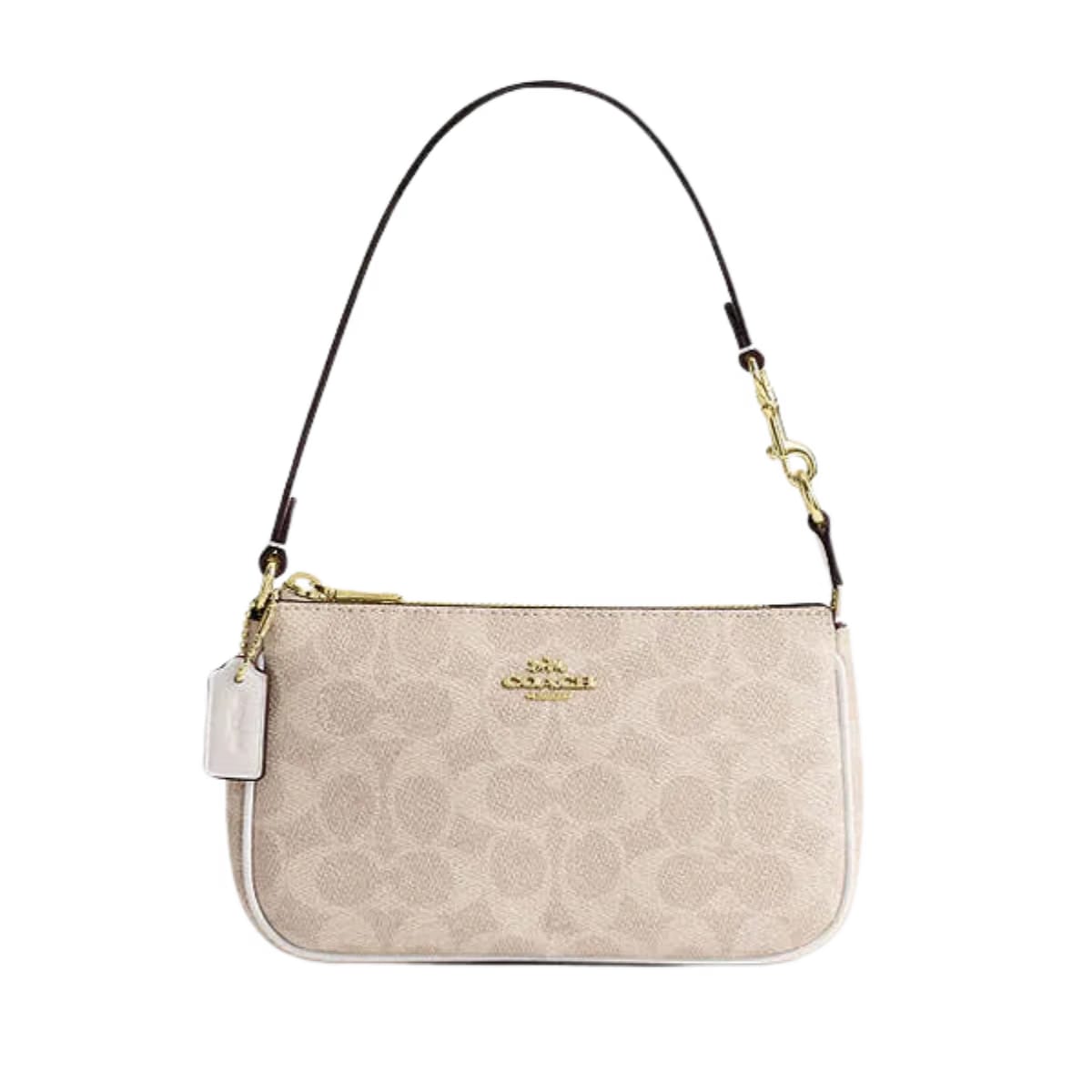 Coach Nolita 19 In Signature Canvas Signature Canvas-Gold-Sand-Chalk