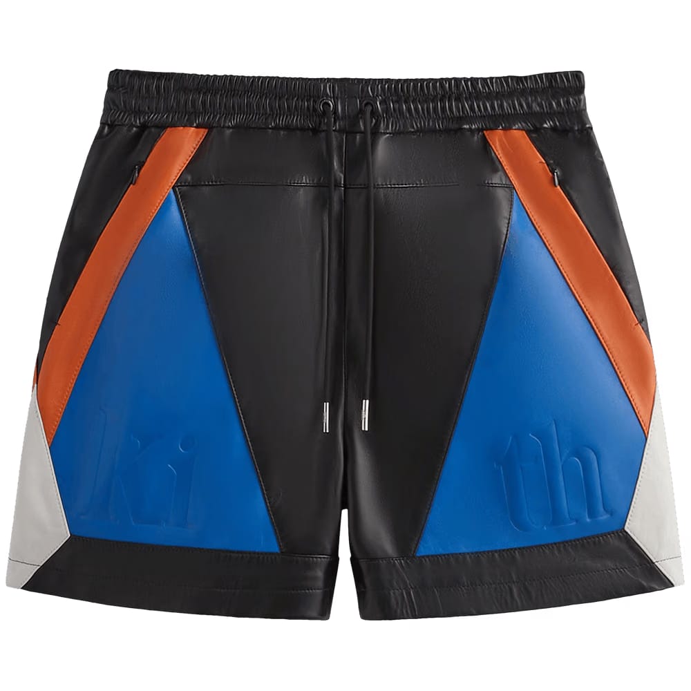 Kith For The New York Knicks Leather Turbo Shorts Black