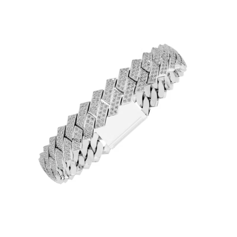 10MM ELEVATED HAVANA LINK SILVER
