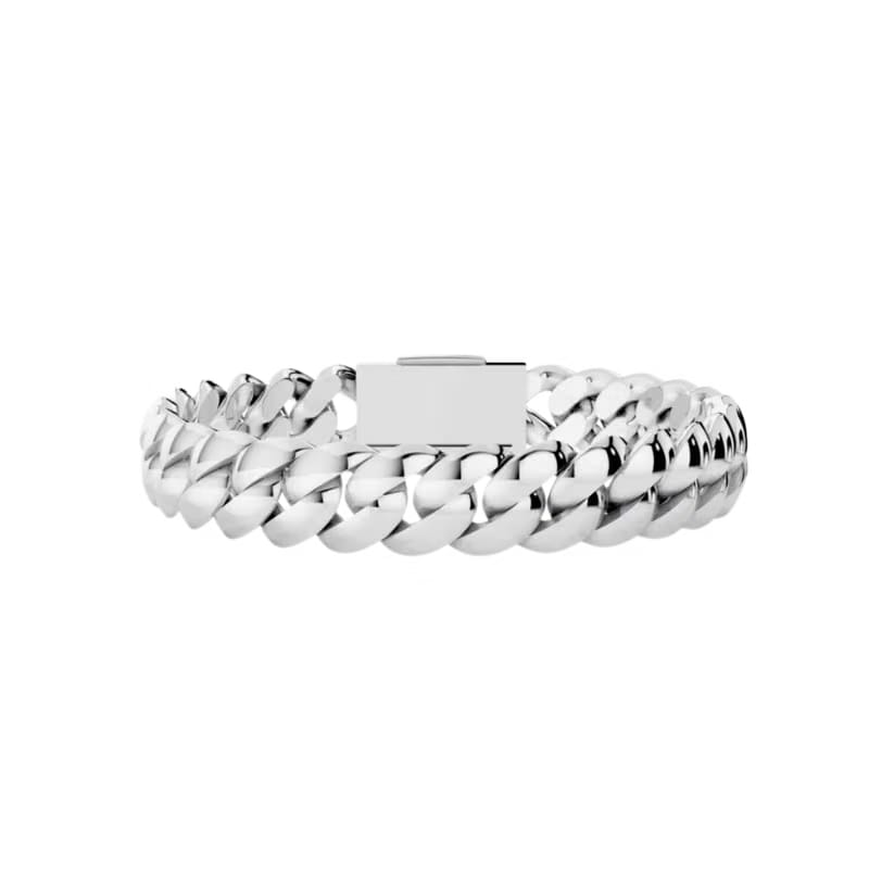 10MM SOLID HAVANA LINK SILVER