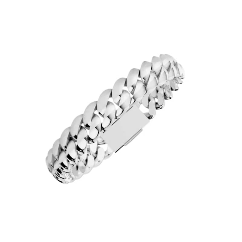 10MM SOLID HAVANA LINK SILVER