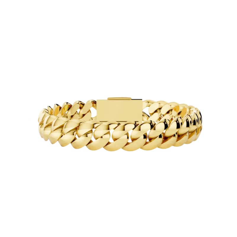 10MM SOLID HAVANA LINK GOLD