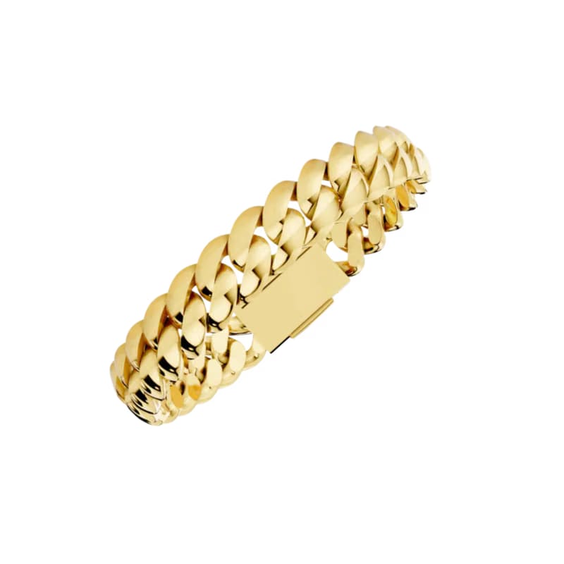 10MM SOLID HAVANA LINK GOLD
