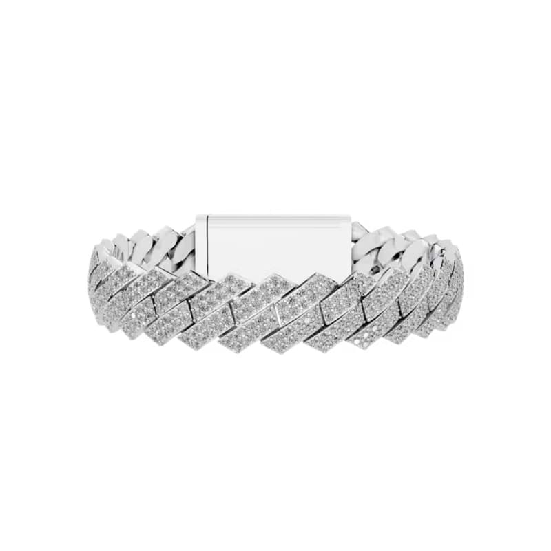 12MM ELEVATED HAVANA LINK SILVER