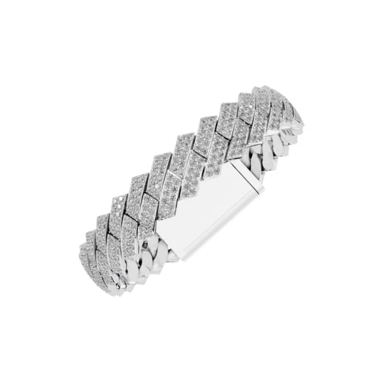 12MM ELEVATED HAVANA LINK SILVER