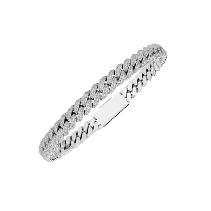 6MM HAVANA LINK SILVER