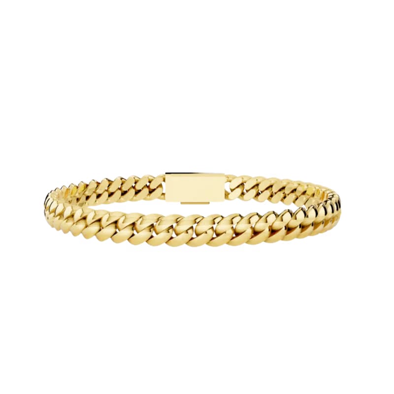 6MM SOLID HAVANA LINK GOLD
