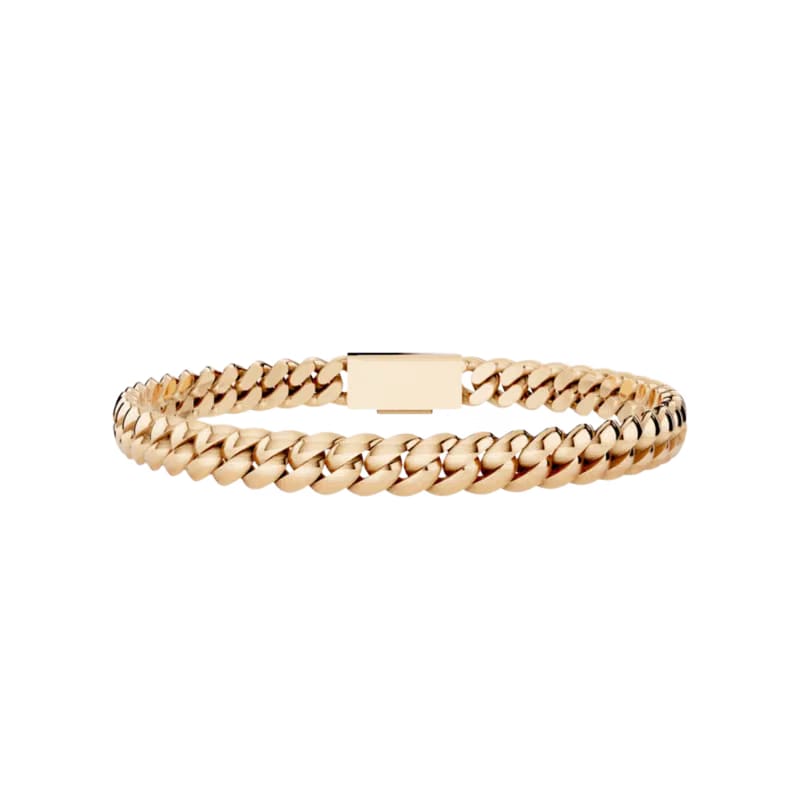 6MM SOLID HAVANA LINK ROSE GOLD
