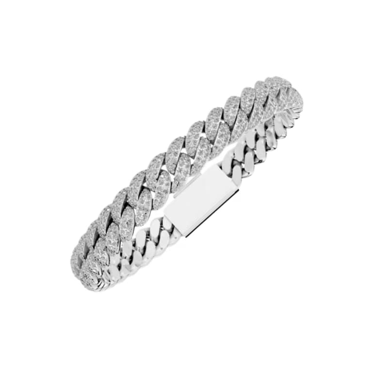 8MM HAVANA LINK SILVER
