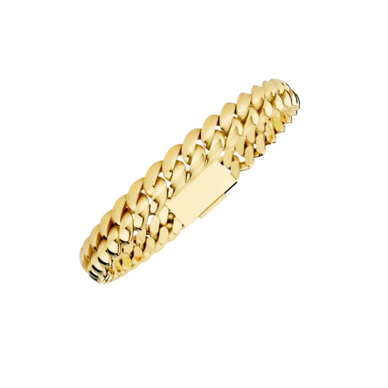 8MM SOLID HAVANA LINK GOLD