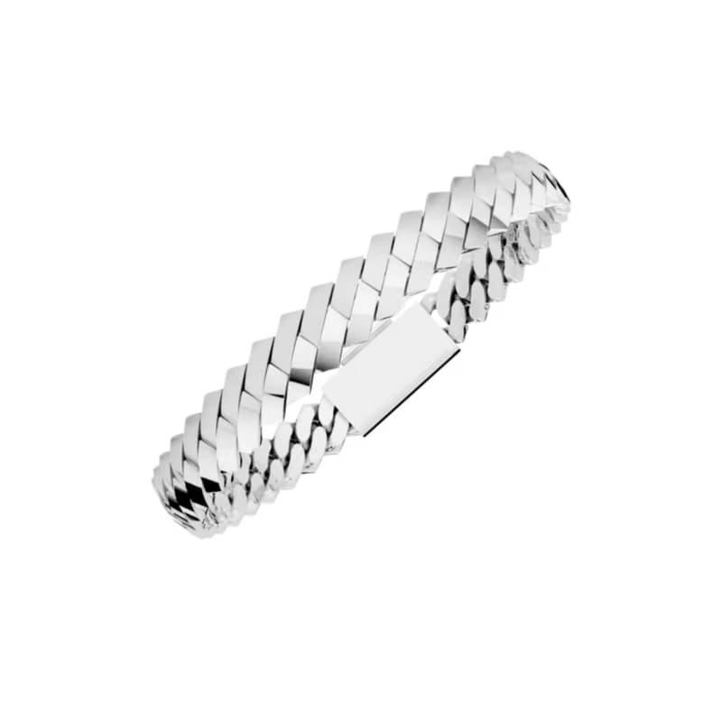 8MM SOLID ELEVATED HAVANA SILVER