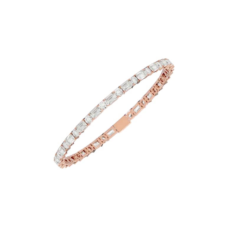 STEPPED COURT BRACELET ROSE GOLD