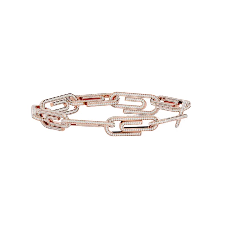 ELONGATED LINK BRACELET ROSE GOLD
