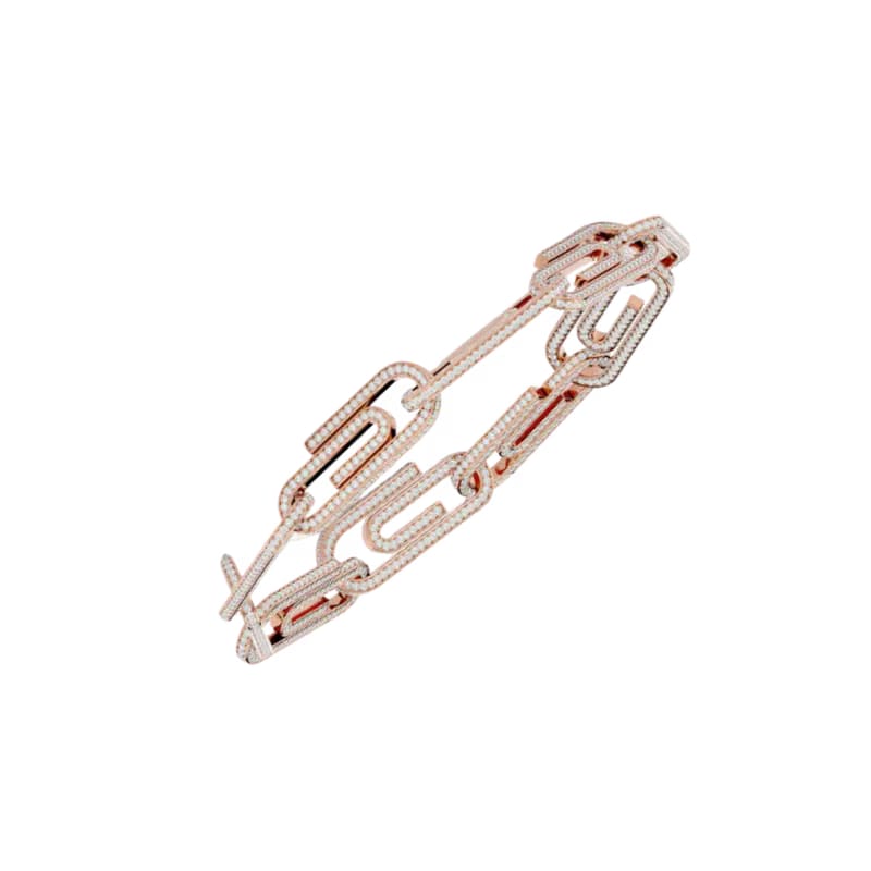 ELONGATED LINK BRACELET ROSE GOLD