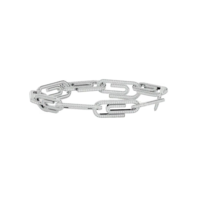 ELONGATED LINK BRACELET SILVER