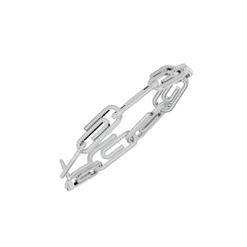 ELONGATED LINK BRACELET SILVER