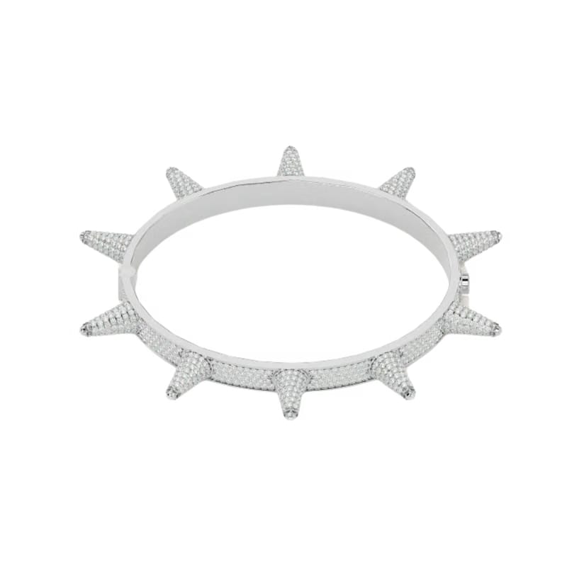 STUDDED BANGLE SILVER