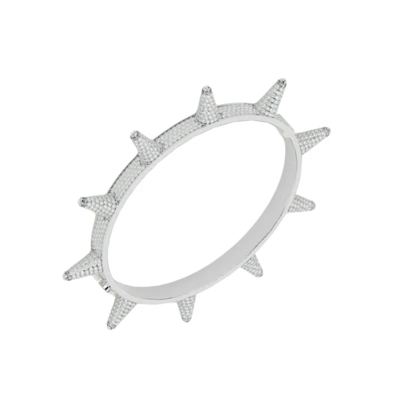 STUDDED BANGLE SILVER