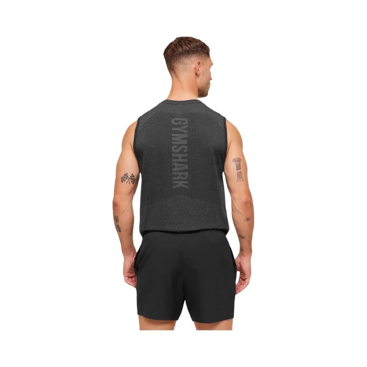 Gymshark Lightweight Seamless Tank Black/Silhouette Grey