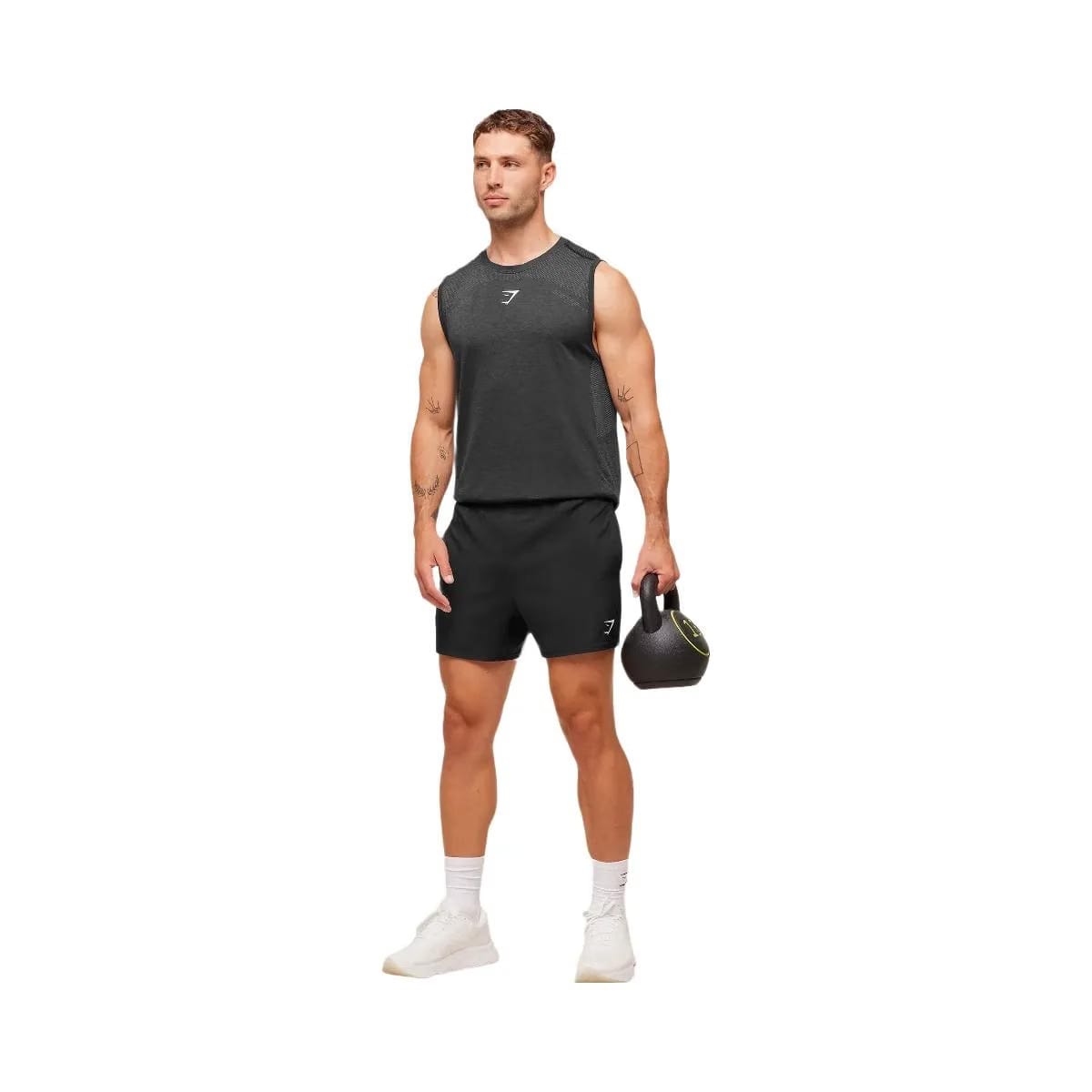 Gymshark Lightweight Seamless Tank Black/Silhouette Grey