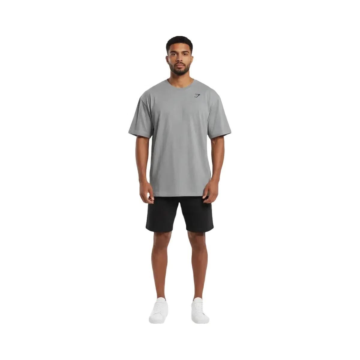 Gymshark Essential Oversized T-Shirt Charcoal Grey Marl