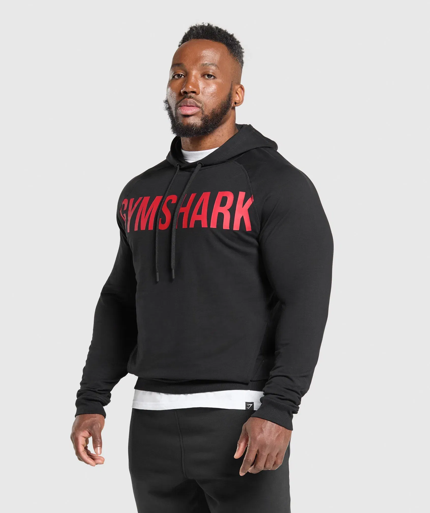 Gymshark Prime Hoodie Black/Vivid Red