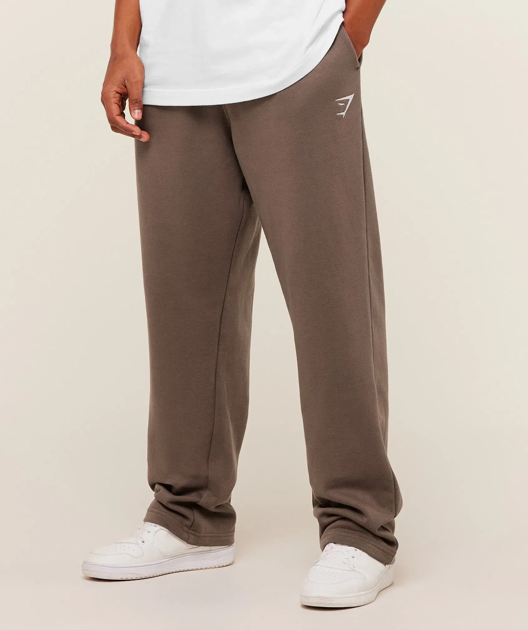 Gymshark Crest Straight Leg Joggers Black