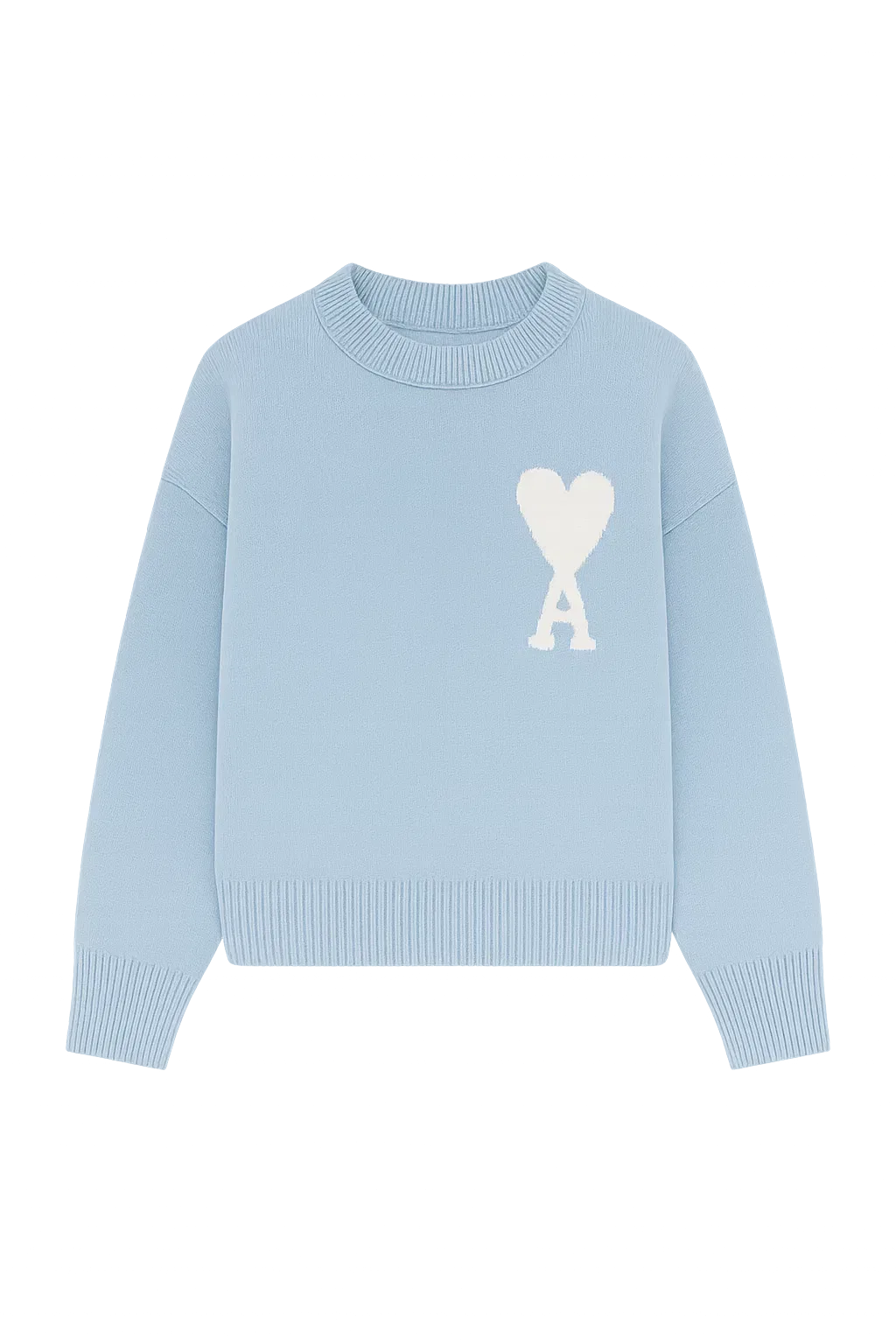 AMI Paris Ami de Coeur wool jumper Sky Blue