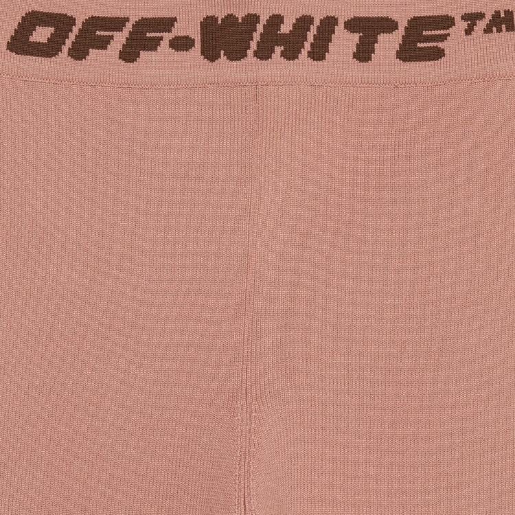 Off-White Logo Band Shorts Nude