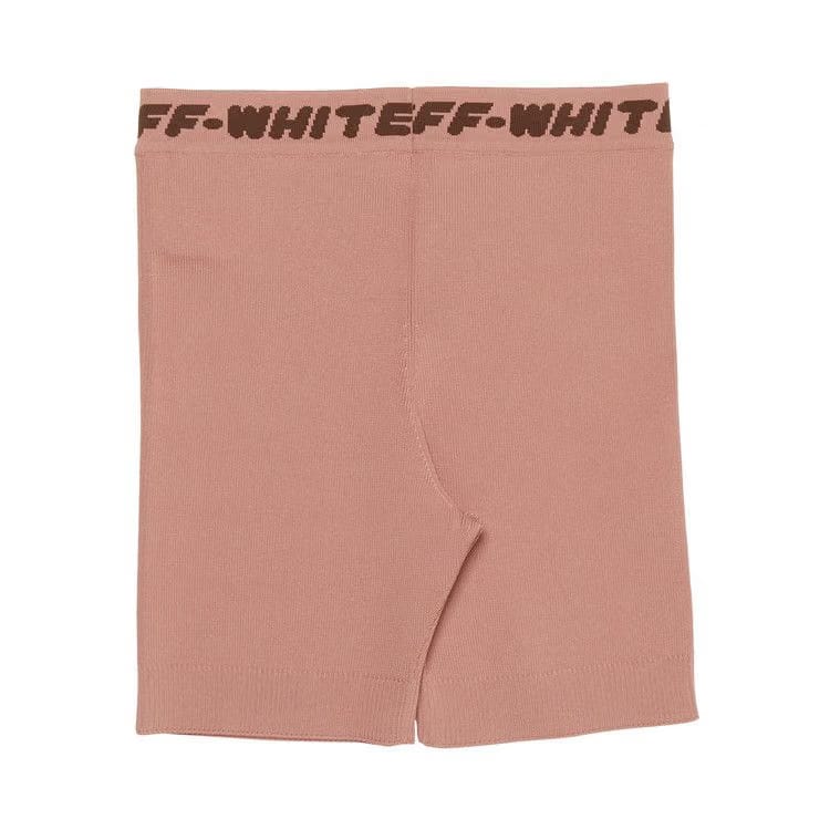 Off-White Logo Band Shorts Nude