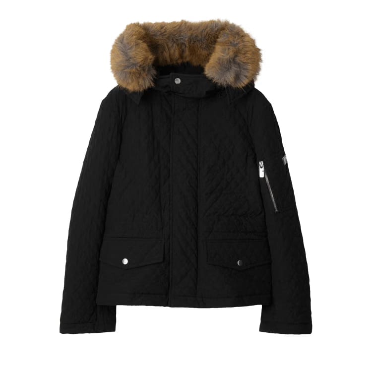 Burberry Shorts Quilted Nylon Jacket Black