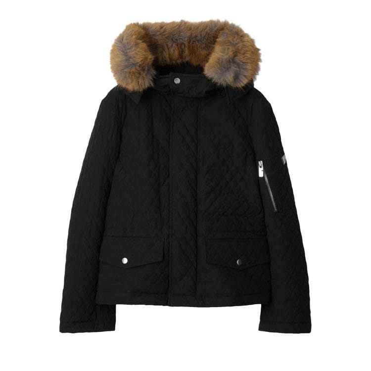 Burberry Shorts Quilted Nylon Jacket Black