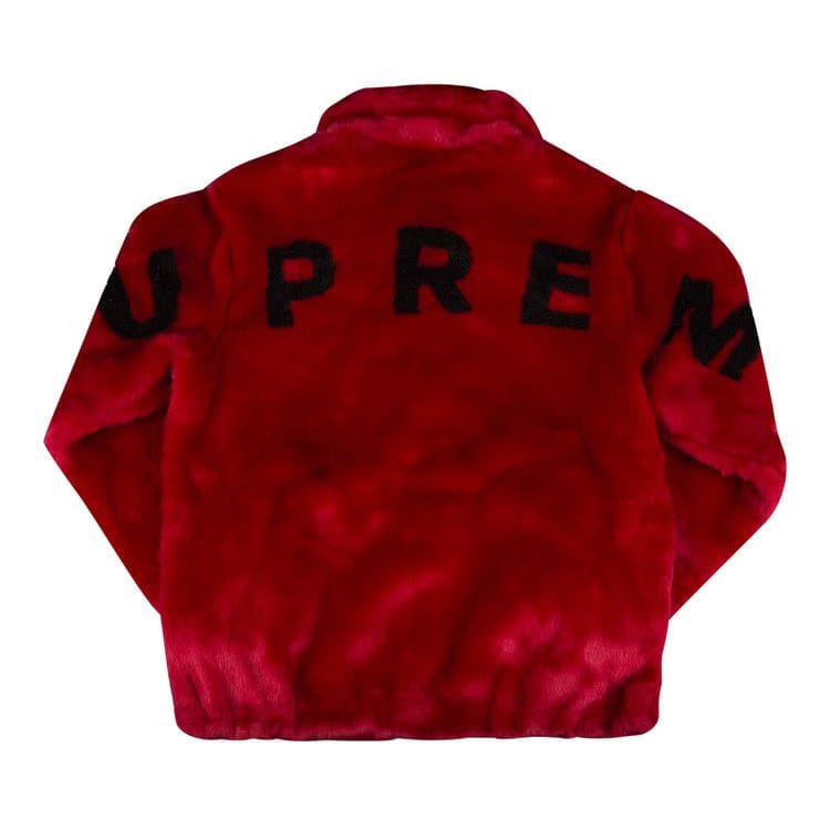 Supreme Faux Fur Bomber Jacket Red