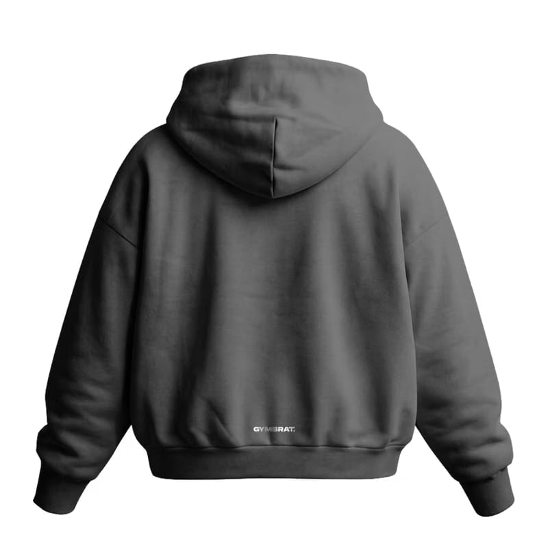 Gymbrat Athleisure Lifting Club Front Gray Oversized Hoodie