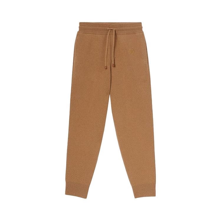 Burberry Monogram Motif Cashmere Blend Jogging Pants Camel