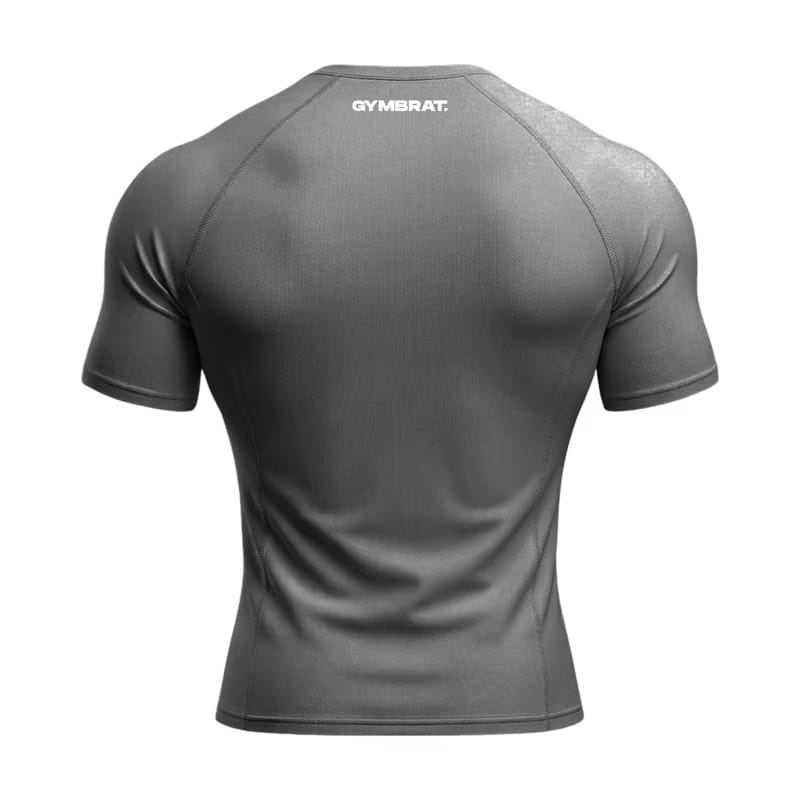 Gymbrat Athleisure Lifting Club Gray Compression T-Shirt