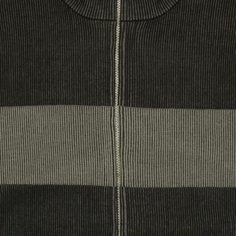 Supreme 2-Tone Ribbed Zip Up Sweater Black