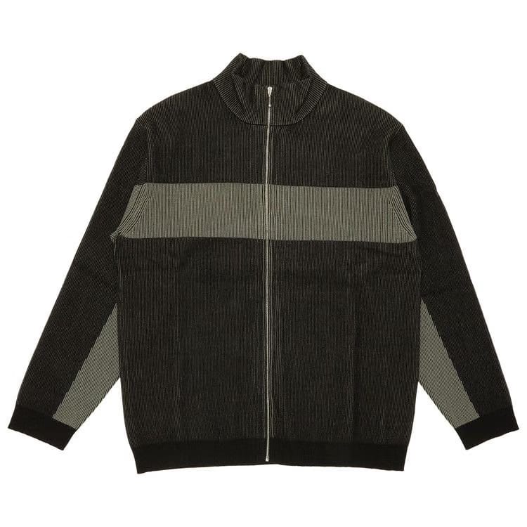 Supreme 2-Tone Ribbed Zip Up Sweater Black