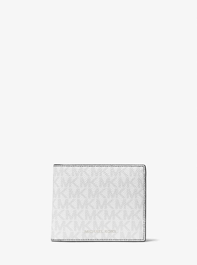 Michael Kors Cooper Logo Billfold Wallet With Coin Pouch Bright White