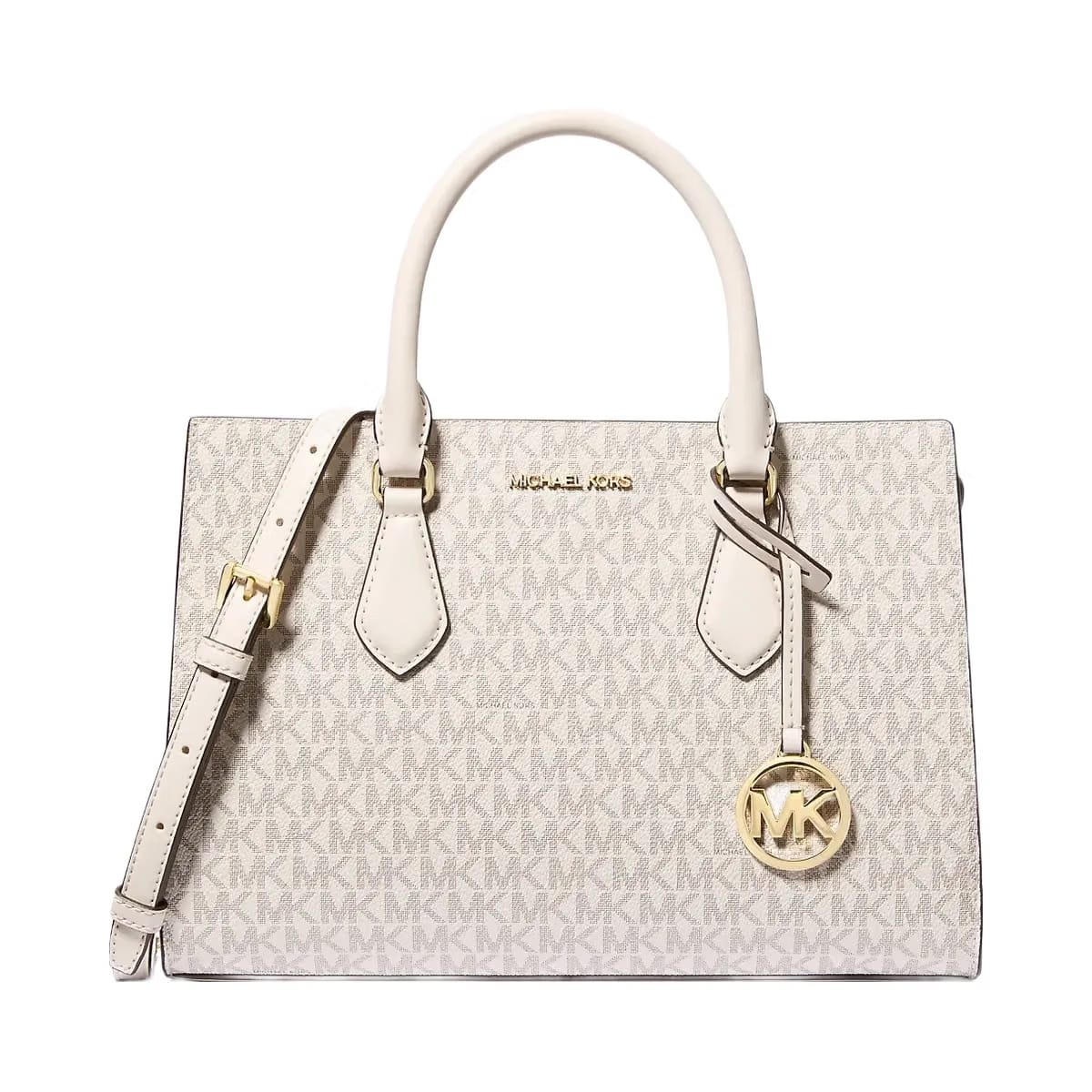 Michael Kors Sheila Medium Logo Satchel Lt Crm Multi